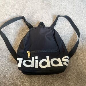 Adidas Black and Gray Backpack with Gold Accents